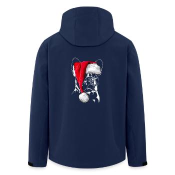 Santa FRENCH BULLDOG Noël Wilsigns - Veste softshell homme en polyester recyclé Stanley/Stella - marine - Dos - AI Model Male 185 light (185cm)