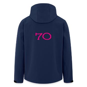 70. 70 YEARS. 70TH ANNIVERSARY. 70TH ANNIVERSARY. - Men’s Recycled Softshell Jacket by Stanley/Stella - navy - Back - AI Model Male 185 light (185cm)