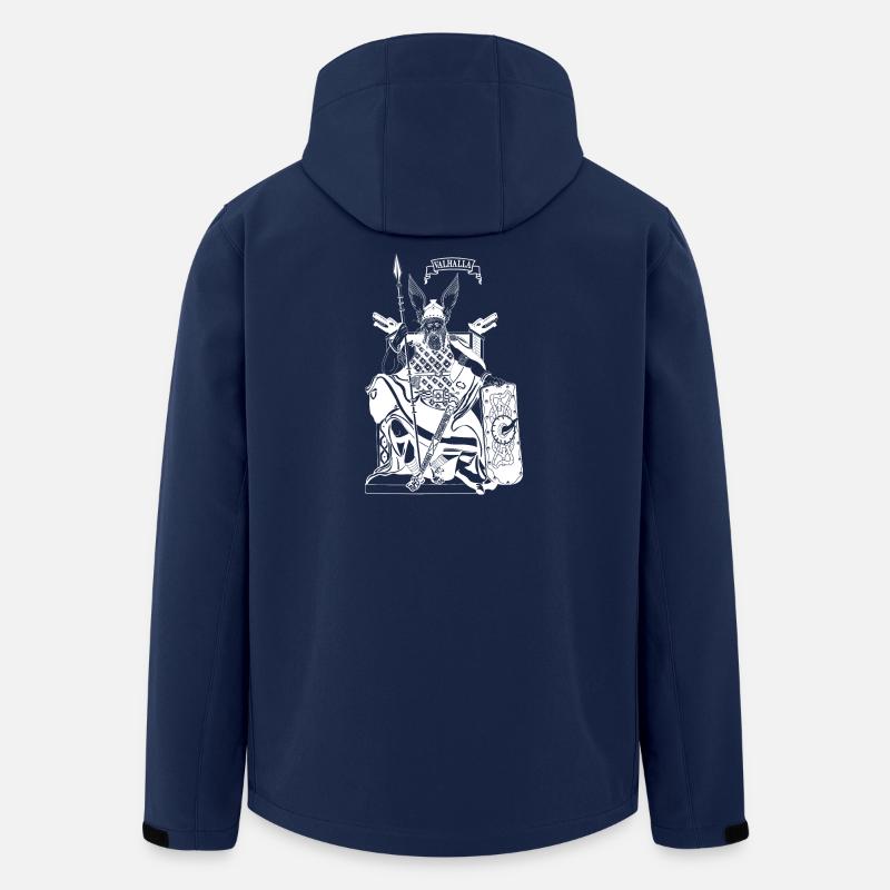 Odin on throne white - Men’s Recycled Softshell Jacket by Stanley/Stella - navy