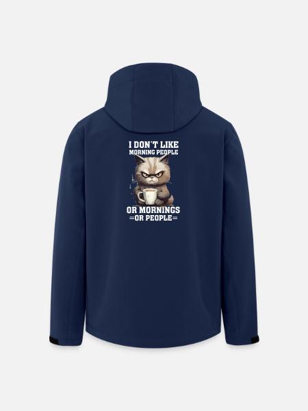 i dont like morning people Cat coffee - Recycelte Männer Softshell-Jacke von Stanley/Stella - Navy