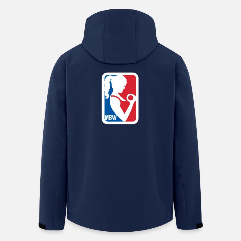 MBW Silhouette Balllogo - Recycelte Männer Softshell-Jacke von Stanley/Stella - Navy