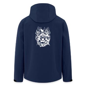 Cairn Terrier Krone Hund Hunde Wilsigns - Recycelte Männer Softshell-Jacke von Stanley/Stella - Navy - Hinten - AI Model Male 185 light (185cm)