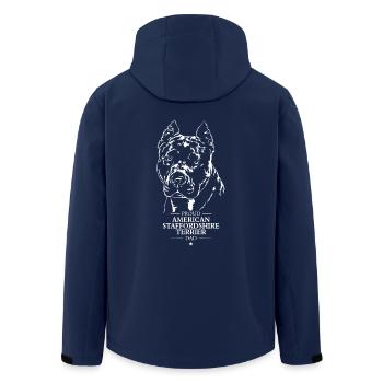 American Staffordshire Terrier Dad Dogs Wilsigns - Men’s Recycled Softshell Jacket by Stanley/Stella - navy - Back - AI Model Male 185 light (185cm)