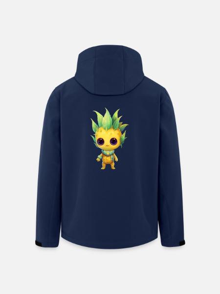 Alien Ananas Fusion: Punk-Frisur Außerirdischer - Recycelte Männer Softshell-Jacke von Stanley/Stella - Navy
