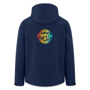 Bester Papa und Opa der Welt - Recycelte Männer Softshell-Jacke von Stanley/Stella - Navy - Hinten - AI Model Male 185 light (185cm)