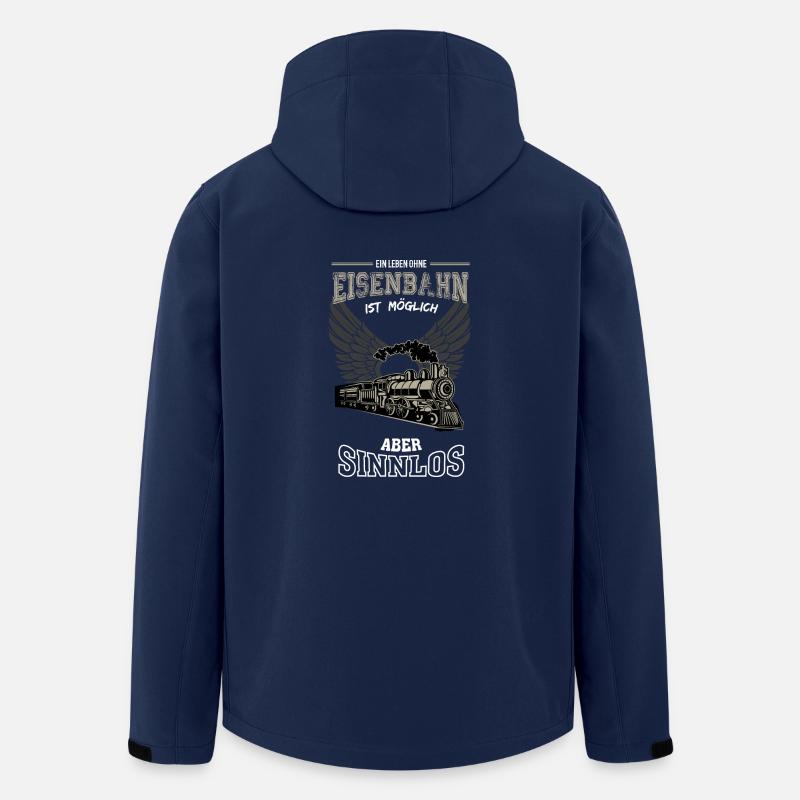 Eisenbahn Leben sinnlos - Geschenk - Recycelte Männer Softshell-Jacke von Stanley/Stella - Navy
