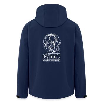 BEARDED COLLIE coolster Hund Hundespruch Wilsigns - Recycelte Männer Softshell-Jacke von Stanley/Stella - Navy - Hinten - AI Model Male 185 light (185cm)
