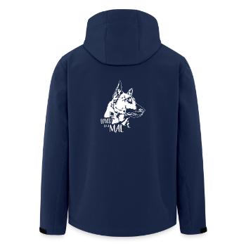 Aimé par un chien malinois Mal Disant chiens Wilsigns - Veste softshell homme en polyester recyclé Stanley/Stella - marine - Dos - AI Model Male 185 light (185cm)