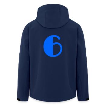 6 YEARS. 6th ANNIVERSARY. 6 YEAR ANNIVERSARY. 6 - Men’s Recycled Softshell Jacket by Stanley/Stella - navy - Back - AI Model Male 185 light (185cm)