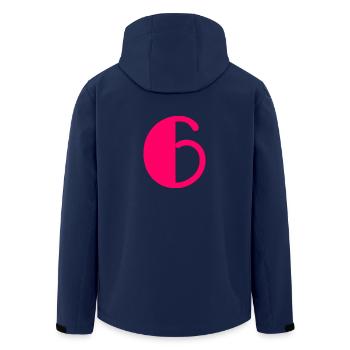 6. 6 YEARS. 6th ANNIVERSARY. 6 YEAR ANNIVERSARY. ANN - Men’s Recycled Softshell Jacket by Stanley/Stella - navy - Back - AI Model Male 185 light (185cm)