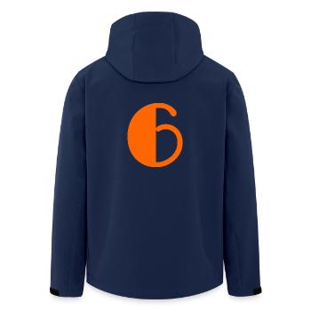 6. HAPPY BIRTHDAY. HAPPY BIRTHDAY. DIGIT - Men’s Recycled Softshell Jacket by Stanley/Stella - navy - Back - AI Model Male 185 light (185cm)