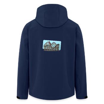 Achterbahn - Recycelte Männer Softshell-Jacke von Stanley/Stella - Navy - Hinten - AI Model Male 185 light (185cm)