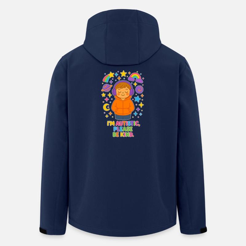 I'm Autistic, Please Be Kind - Recycelte Männer Softshell-Jacke von Stanley/Stella - Navy