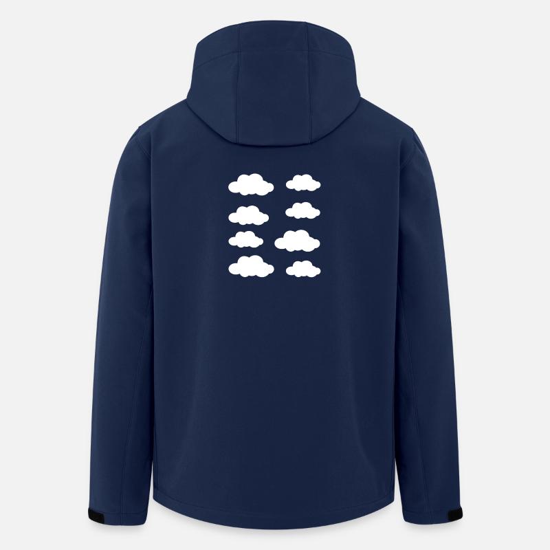 Weiße Wolken - Recycelte Männer Softshell-Jacke von Stanley/Stella - Navy