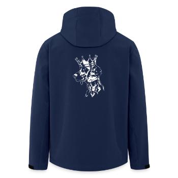 HANNOVERSCHER SCHWEISSHUND Krone Hunde Wilsigns - Men’s Recycled Softshell Jacket by Stanley/Stella - navy - Back - AI Model Male 185 light (185cm)