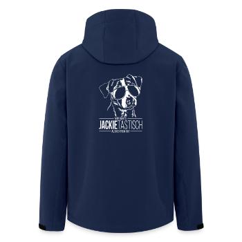 JACKIETASTISCH Jack Russell Terrier Hundespruch - Recycelte Männer Softshell-Jacke von Stanley/Stella - Navy - Hinten - AI Model Male 185 light (185cm)