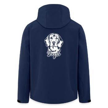 BEAGLE Hundeportrait Hund Hunde Wilsigns Jagdhund - Recycelte Männer Softshell-Jacke von Stanley/Stella - Navy - Hinten - AI Model Male 185 light (185cm)