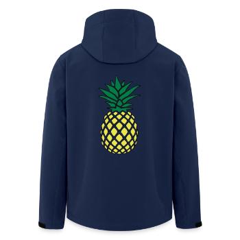 Funky pineapple - Men’s Recycled Softshell Jacket by Stanley/Stella - navy - Back - AI Model Male 185 light (185cm)