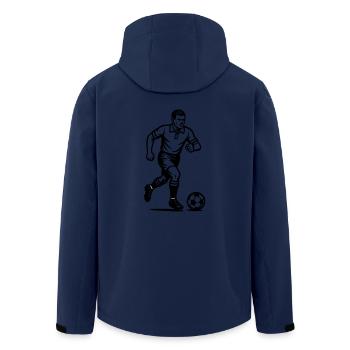 Footballeur Attaquant - Veste softshell homme en polyester recyclé Stanley/Stella - marine - Dos - AI Model Male 185 light (185cm)