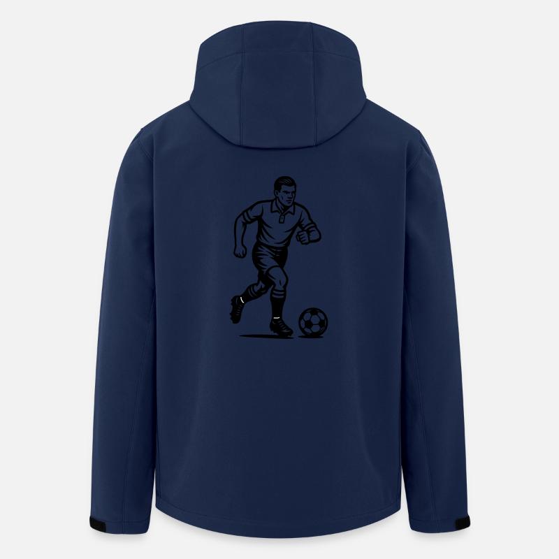 Fussballer Stürmer - Recycelte Männer Softshell-Jacke von Stanley/Stella - Navy
