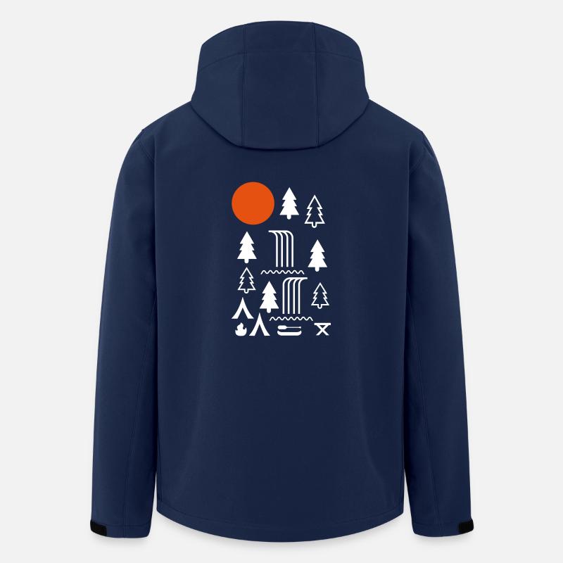 Camping - Recycelte Männer Softshell-Jacke von Stanley/Stella - Navy