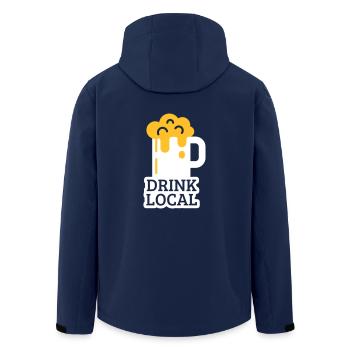 boire local - Veste softshell homme en polyester recyclé Stanley/Stella - marine - Dos - AI Model Male 185 light (185cm)