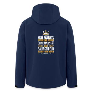 BAUINGENIEUR Beruf Geschenk Majestät Spruch - Recycelte Männer Softshell-Jacke von Stanley/Stella - Navy - Hinten - AI Model Male 185 light (185cm)