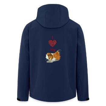 I love my guinea pig - Men’s Recycled Softshell Jacket by Stanley/Stella - navy - Back - AI Model Male 185 light (185cm)