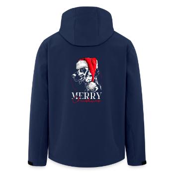 Père Noël CHIEN DE SUEUR HANOVRIEN Joyeux Noël - Veste softshell homme en polyester recyclé Stanley/Stella - marine - Dos - AI Model Male 185 light (185cm)