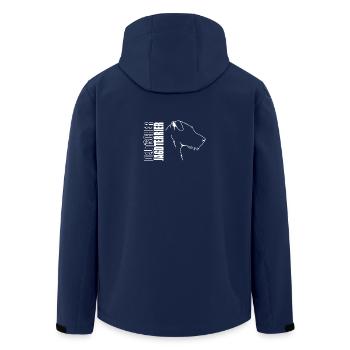 Deutscher Jagdterrier Profil Hunde Hund Wilsigns - Recycelte Männer Softshell-Jacke von Stanley/Stella - Navy - Hinten - AI Model Male 185 light (185cm)