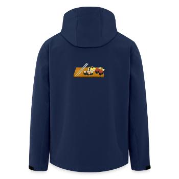 sushi - Men’s Recycled Softshell Jacket by Stanley/Stella - navy - Back - AI Model Male 185 light (185cm)