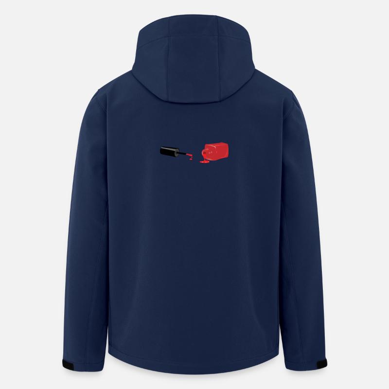 Roter Nagellack/ Nail polish Geschenk/Geschenkidee - Recycelte Männer Softshell-Jacke von Stanley/Stella - Navy