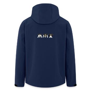 Dogs - Men’s Recycled Softshell Jacket by Stanley/Stella - navy - Back - AI Model Male 185 light (185cm)