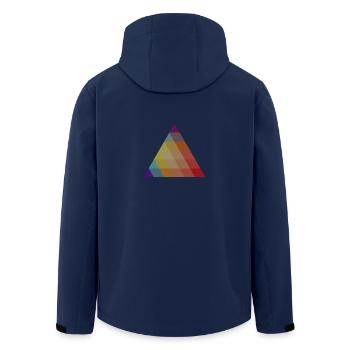 triangle - Veste softshell homme en polyester recyclé Stanley/Stella - marine - Dos - AI Model Male 185 light (185cm)