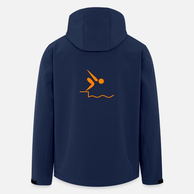 Schwimmen - Recycelte Männer Softshell-Jacke von Stanley/Stella - Navy
