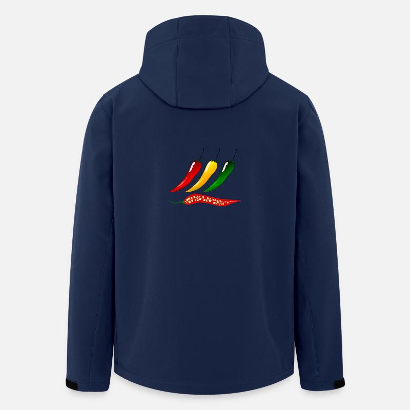 Chillis Peperoni - Recycelte Männer Softshell-Jacke von Stanley/Stella - Navy