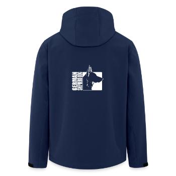 German Shepherd Dog Profil Hunde Hund Wilsigns - Recycelte Männer Softshell-Jacke von Stanley/Stella - Navy - Hinten - AI Model Male 185 light (185cm)