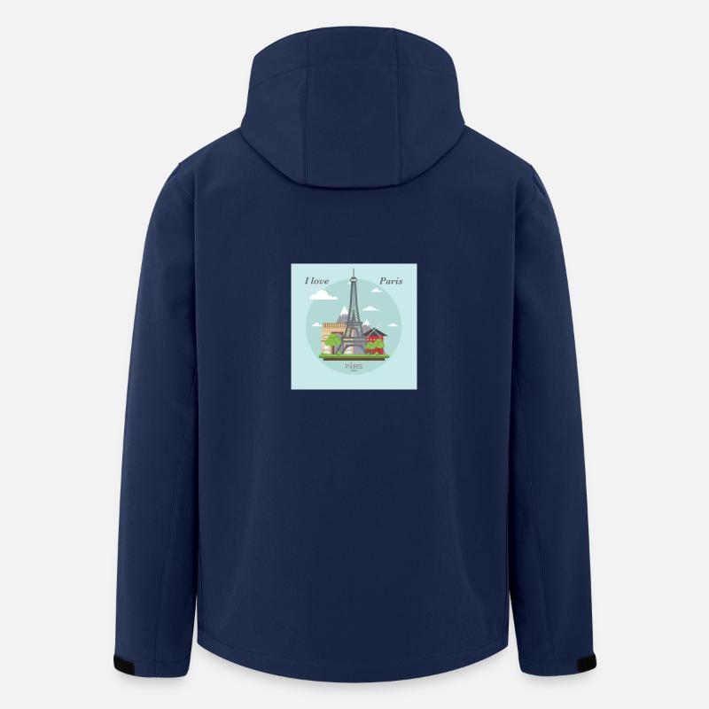 J'aime Paris - Veste softshell homme en polyester recyclé Stanley/Stella - marine