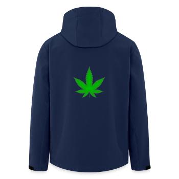 Feuille de marijuana - Veste softshell homme en polyester recyclé Stanley/Stella - marine - Dos - AI Model Male 185 light (185cm)