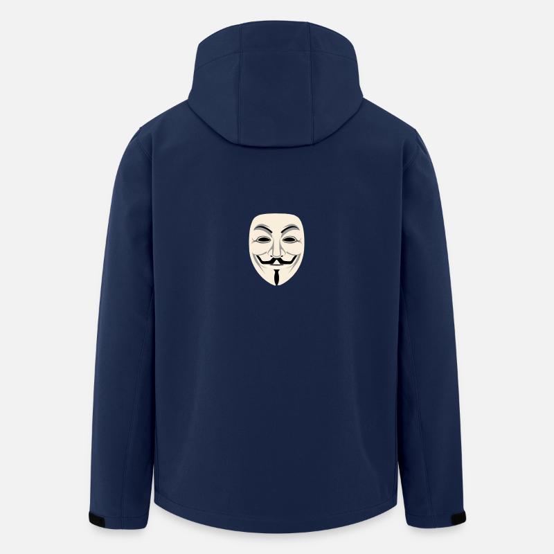 Anonymous Maske - Recycelte Männer Softshell-Jacke von Stanley/Stella - Navy