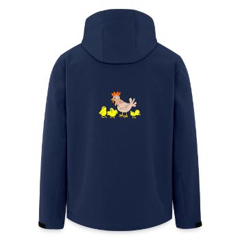 Chicken - Men’s Recycled Softshell Jacket by Stanley/Stella - navy - Back - AI Model Male 185 light (185cm)