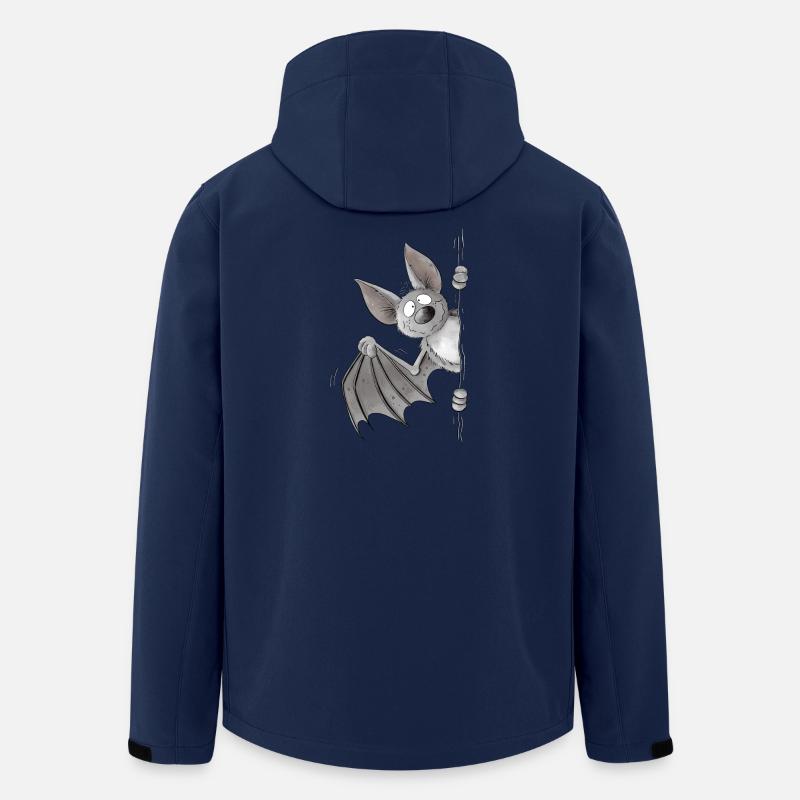 Lustige Fledermaus Cartoon Flughund - Recycelte Männer Softshell-Jacke von Stanley/Stella - Navy