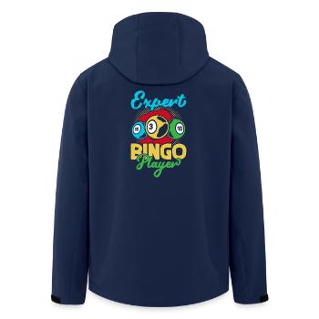 Bingo Game Expert Player Bingo - Recycelte Männer Softshell-Jacke von Stanley/Stella - Navy - Hinten - AI Model Male 185 light (185cm)