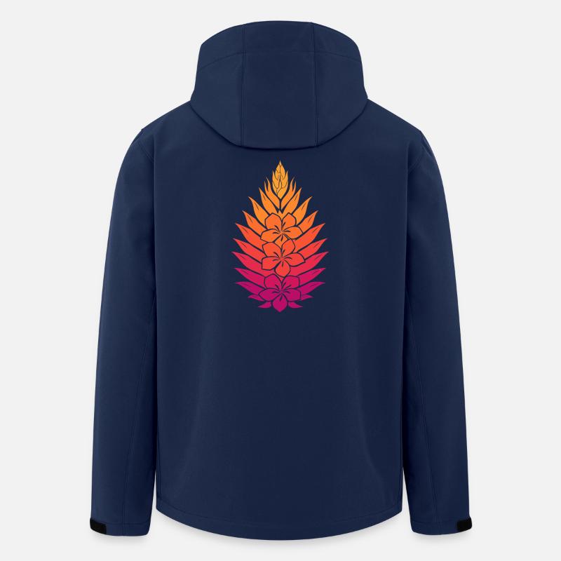 Regenbogen Lotus Mandala - Recycelte Männer Softshell-Jacke von Stanley/Stella - Navy