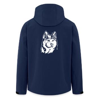 Siberian Husky Crown Dogs Dog Wilsigns - Men’s Recycled Softshell Jacket by Stanley/Stella - navy - Back - AI Model Male 185 light (185cm)