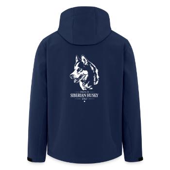 Siberian Husky Dad Dog Dog Wilsigns - Men’s Recycled Softshell Jacket by Stanley/Stella - navy - Back - AI Model Male 185 light (185cm)