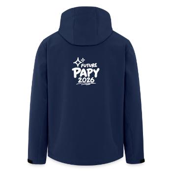 Zukünftiger Opa 2026 - Recycelte Männer Softshell-Jacke von Stanley/Stella - Navy - Hinten - AI Model Male 185 light (185cm)