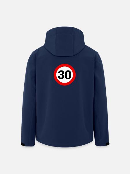 Verkehrsschild 30 zum 30.Geburtstag - Recycelte Männer Softshell-Jacke von Stanley/Stella - Navy