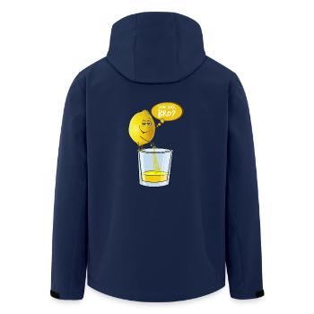 Pommes au citron en verre - Veste softshell homme en polyester recyclé Stanley/Stella - marine - Dos - AI Model Male 185 light (185cm)