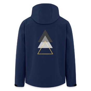 triangles - Veste softshell homme en polyester recyclé Stanley/Stella - marine - Dos - AI Model Male 185 light (185cm)